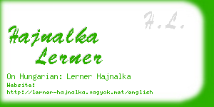 hajnalka lerner business card